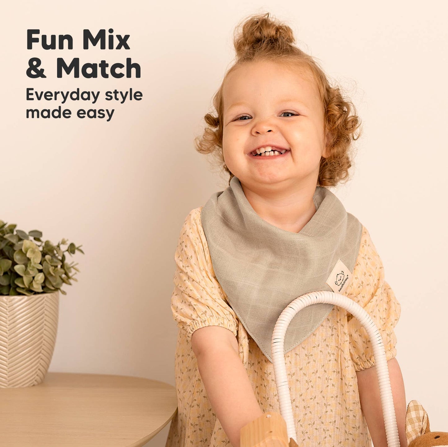 8pk Lumi Muslin Baby Bibs
