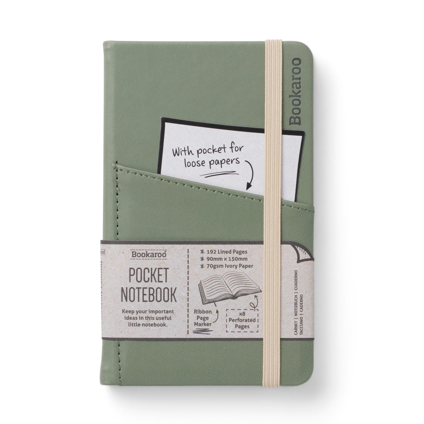 Bookaroo A6 Pocket Notebook Fern