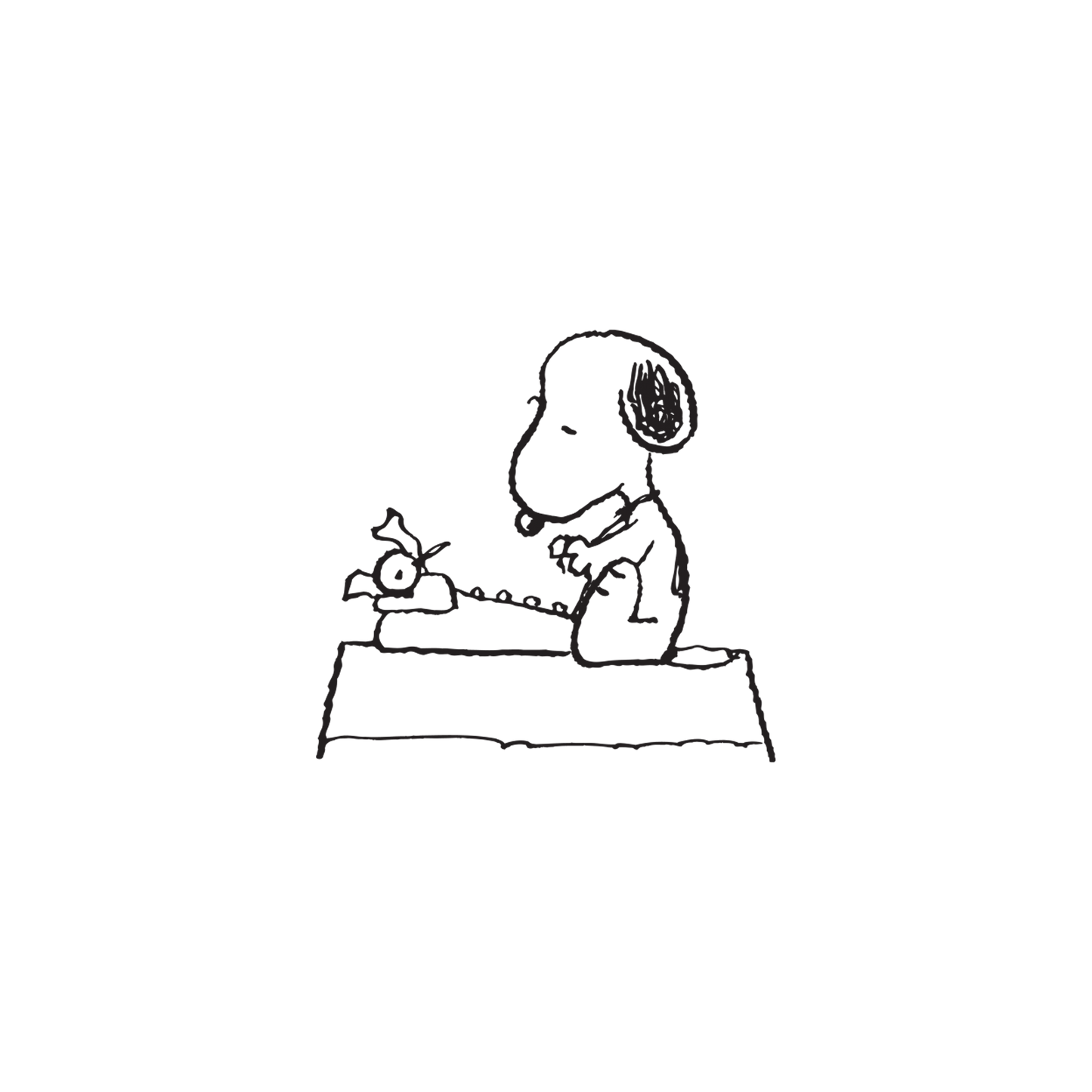 Snoopy Writer Tattoo Pair