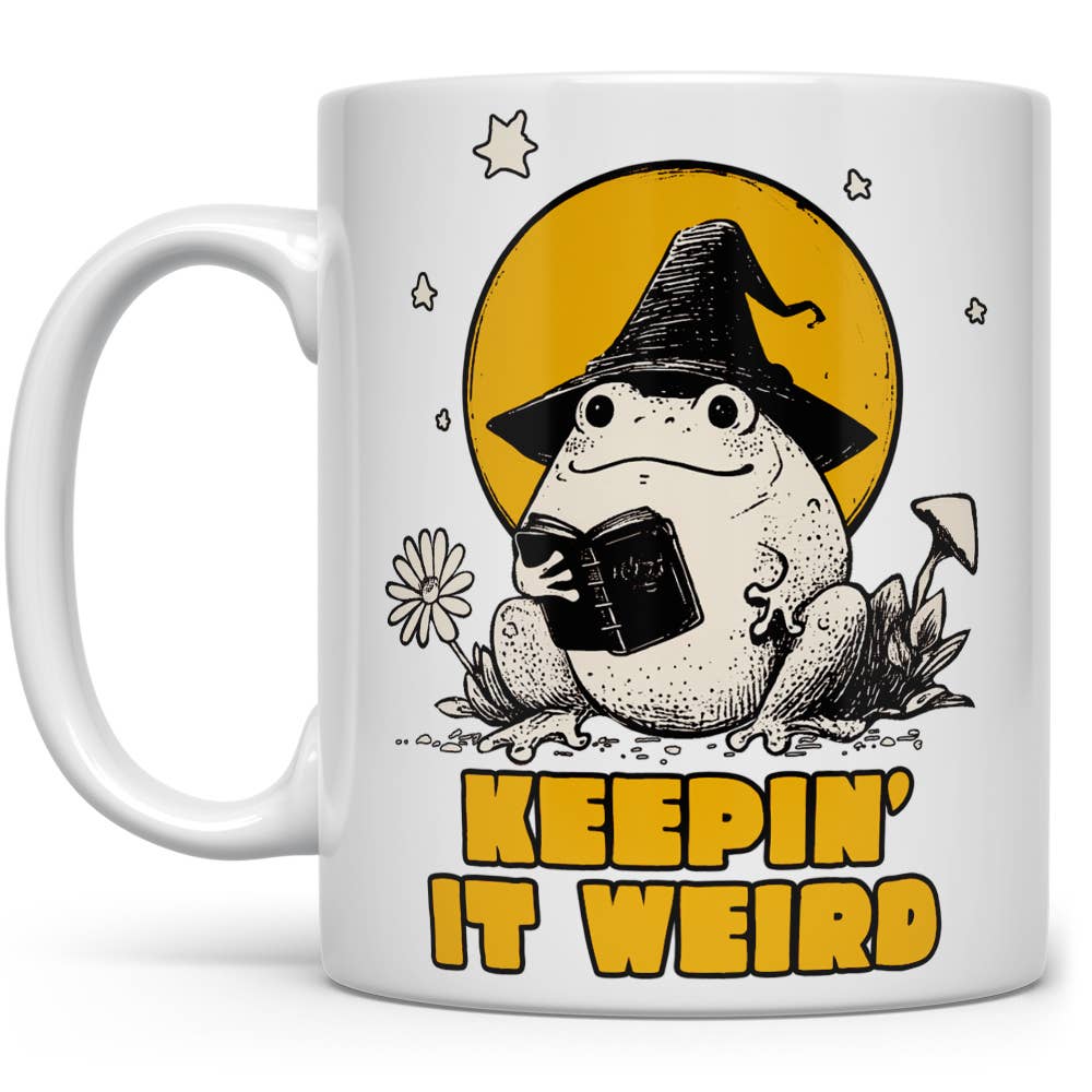 Keepin It Weird Wizard Frog Mug