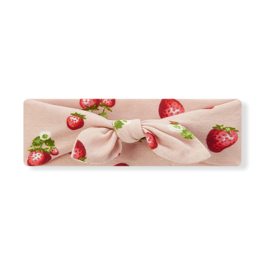Strawberry Organic Cotton Knotted Headband