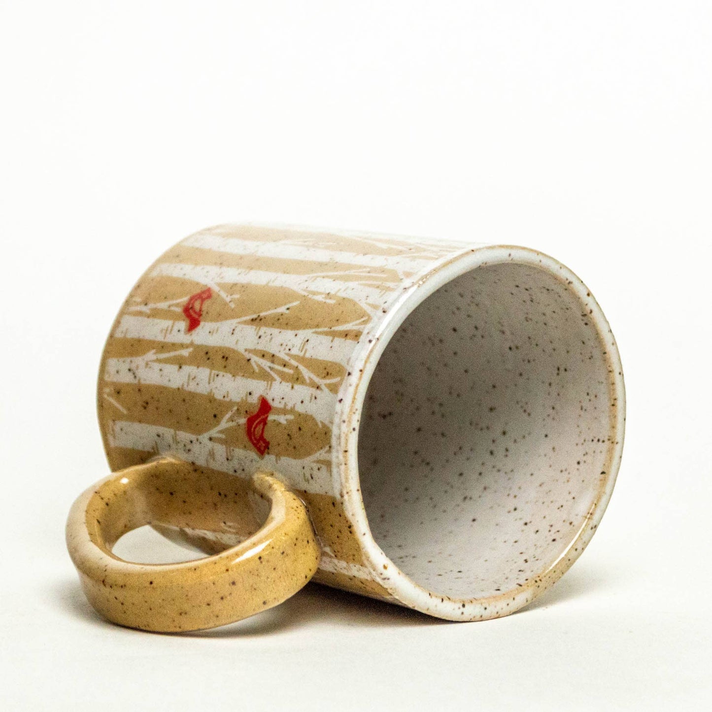 LIMITED Birch Trees & Cardinals Handmade Ceramic 12oz Mug