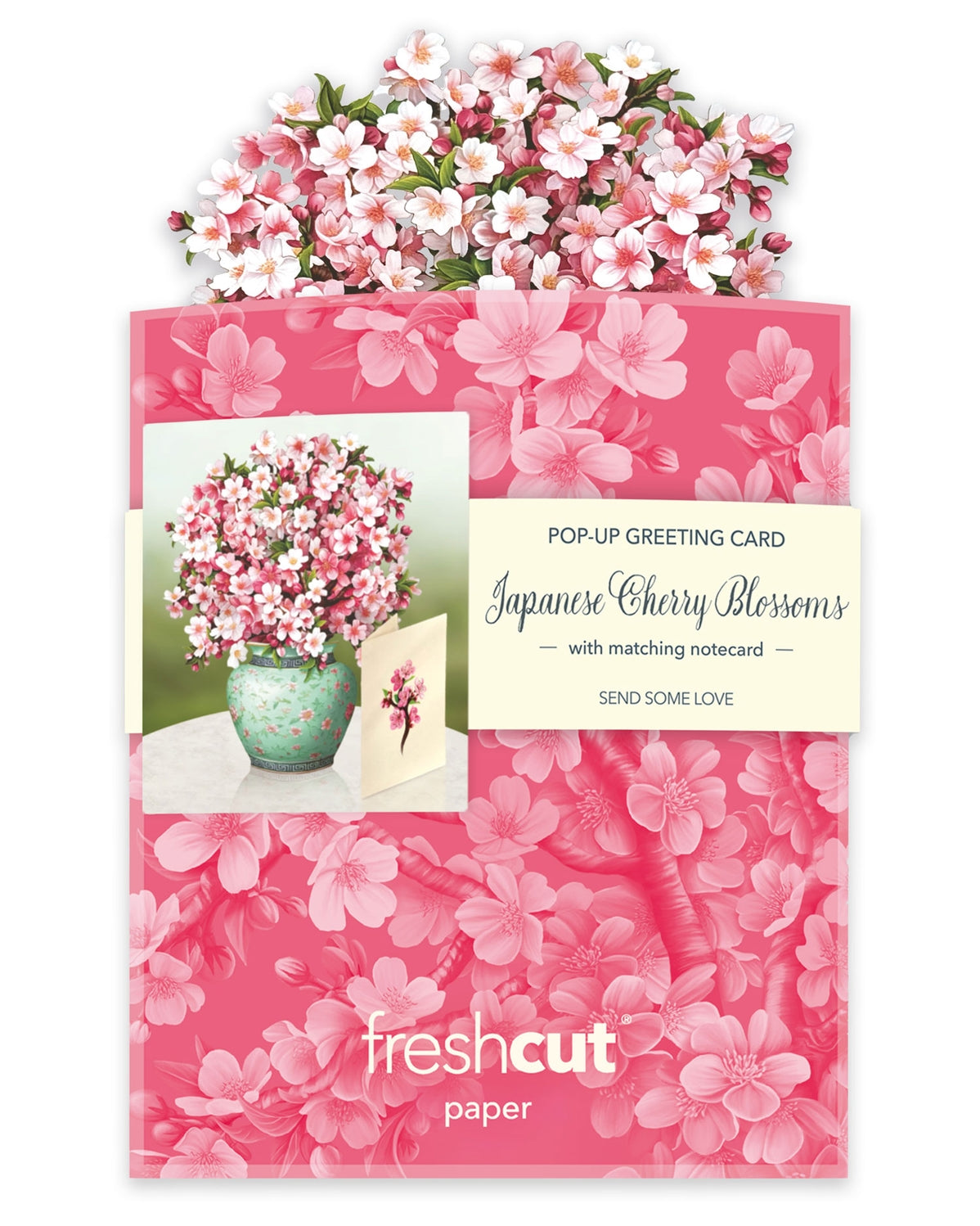Mini Japanese Cherry Blossom Pop-Up Greeting Card
