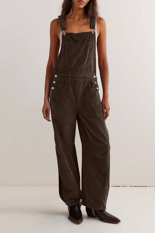 Vintage Western Corduroy Barrel Overalls