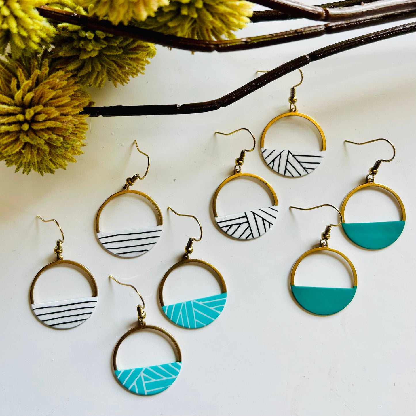 Crescent Hoop Earrings-Assorted Styles