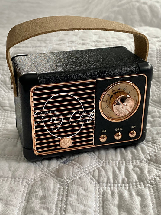 Retro Radio Wireless Speaker - Black