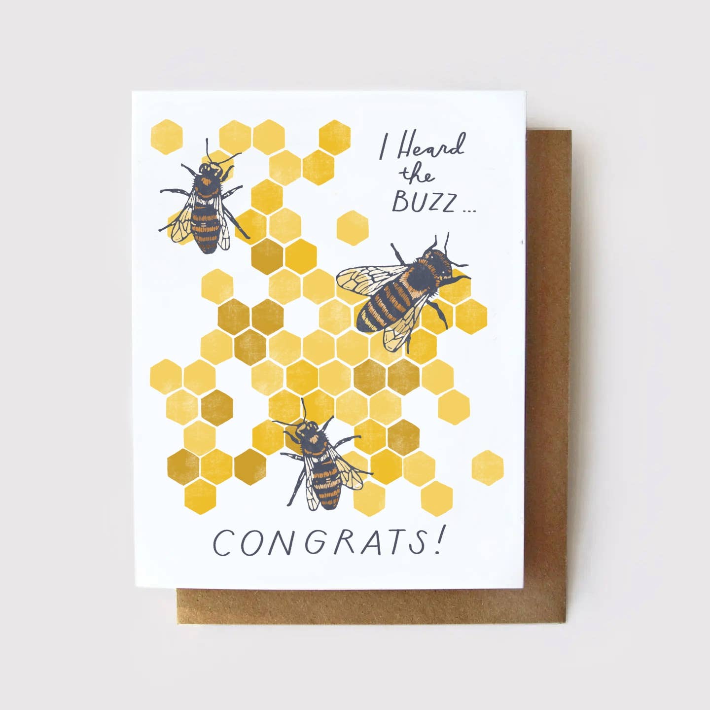 Heard the Buzz Honeybee Congrats Card