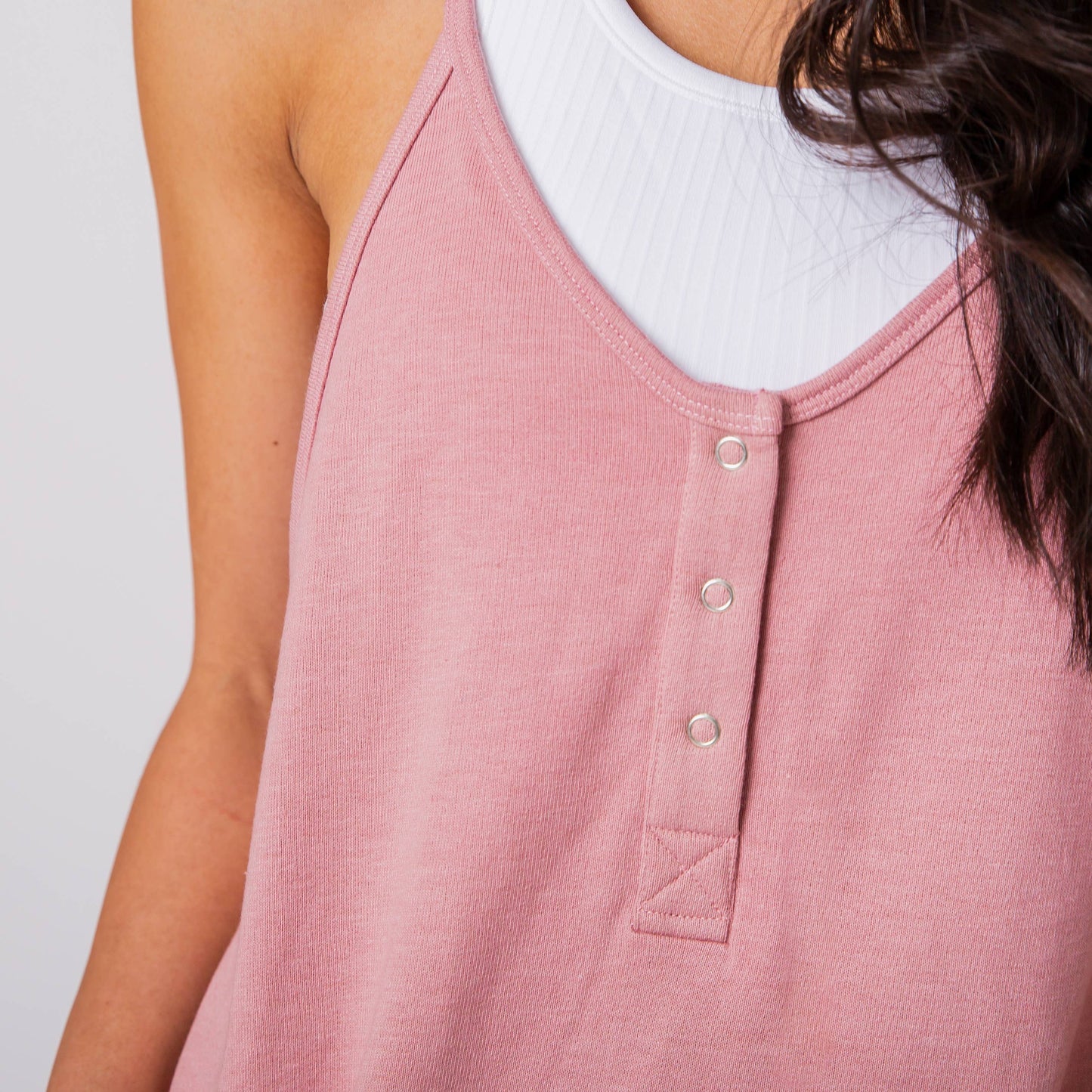 Women's Tank Romper - Blush