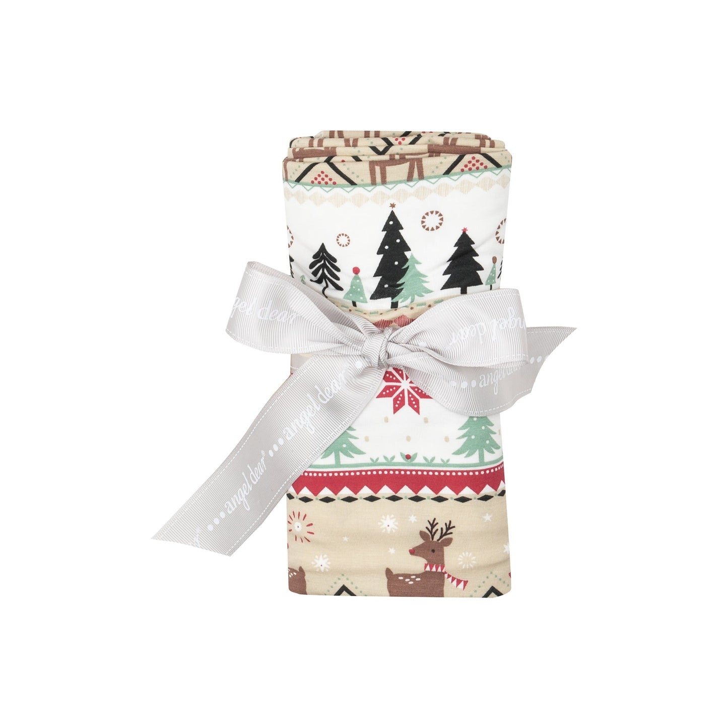 Reindeer Fair Isle Swaddle Blanket