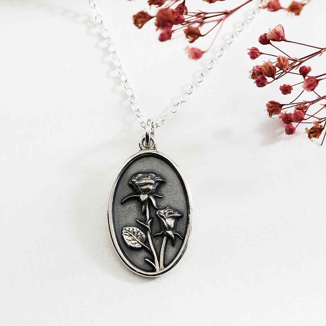 Sterling Silver Birthflower Necklaces