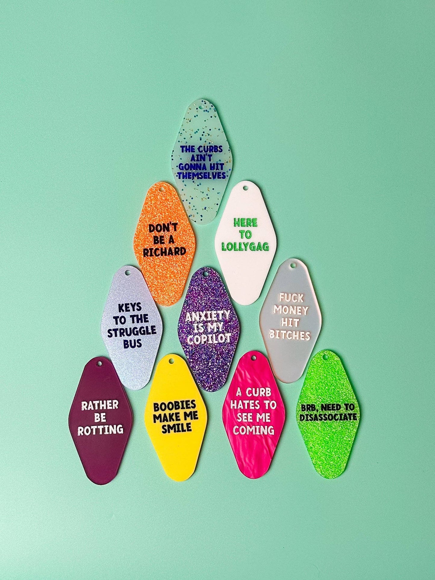 Here to Lollygag Keychain - Funny - Cheeky - Adult - Sassy - Unfiltered - Sarcastic - Relatable - Snarky