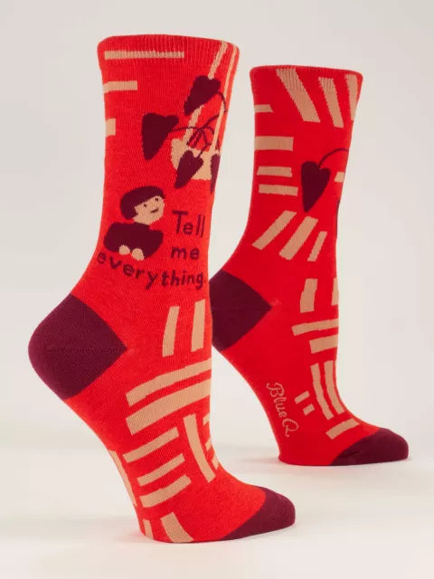 Tell Me Everything Women's Crew Socks