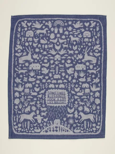 Bullshit Blessings Dish Towel