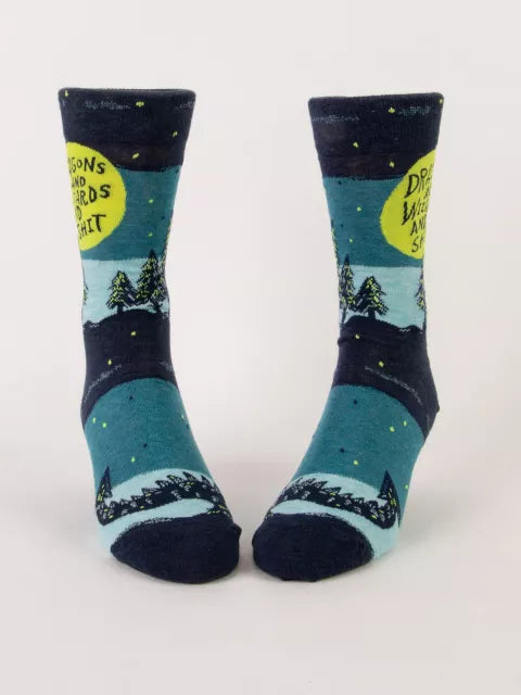 Dragons & Wizards & Shit Men's Crew Socks