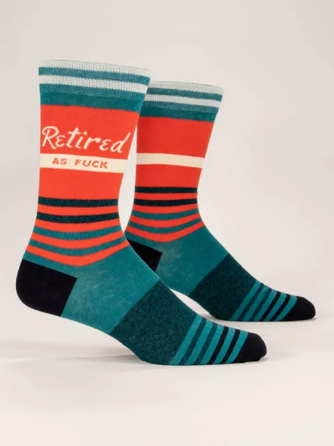 Retired As Fuck Men's Crew Socks