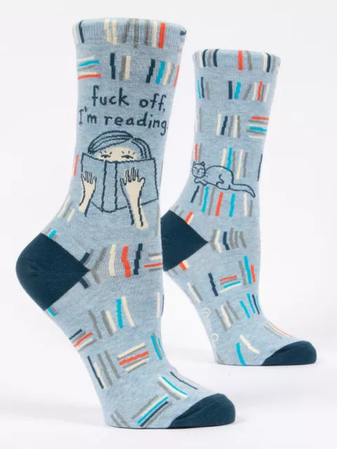 Fuck Off I'm Reading Women's Crew Socks