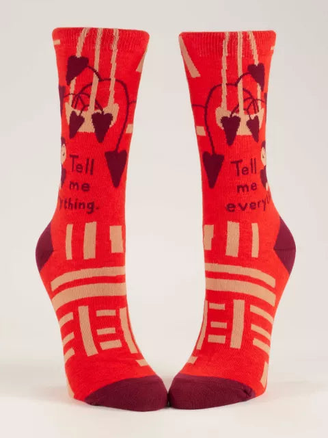 Tell Me Everything Women's Crew Socks