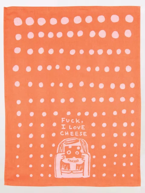 Fuck, I Love Cheese Woven Dish Towel