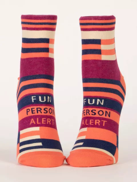 Fun Person Alert ankle socks