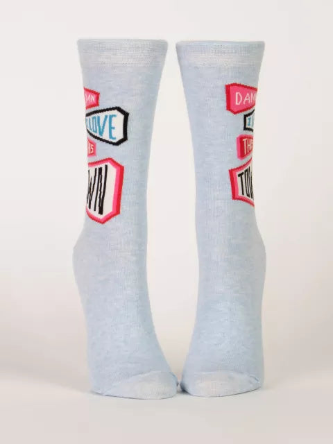 Damn I Love This Town Women's Crew Socks