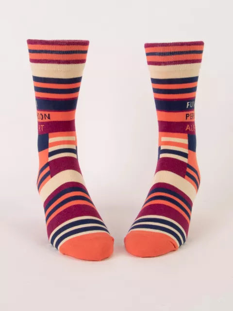 Fun Person Alert Men's Crew Socks