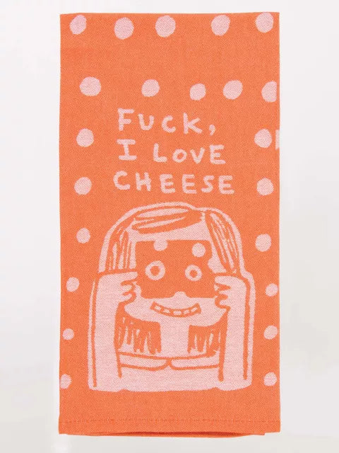 Fuck, I Love Cheese Woven Dish Towel