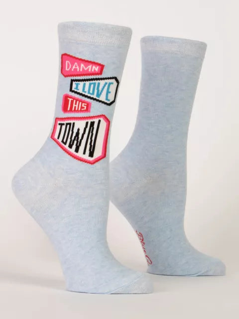 Damn I Love This Town Women's Crew Socks