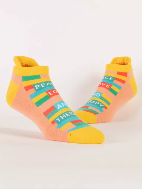 Peace Love & Therapy Sneaker Socks