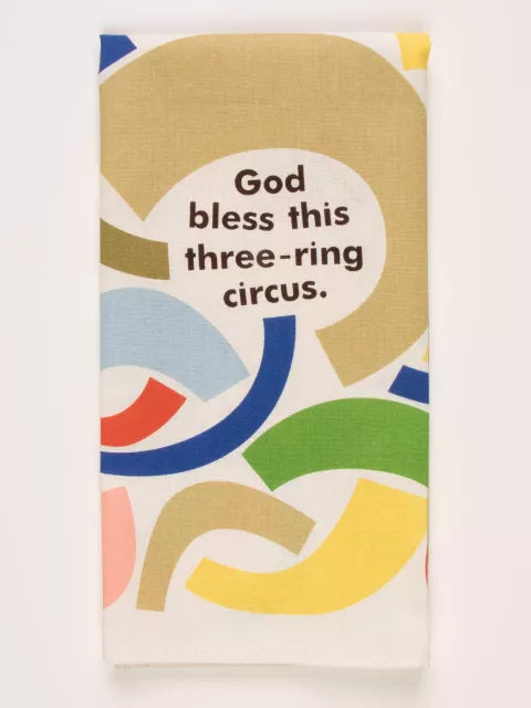 Three Ring Circus Printed Dish Towel