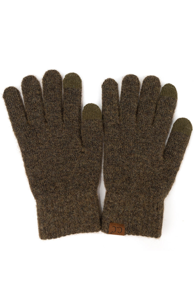 C.C Heather Knit Plain Gloves