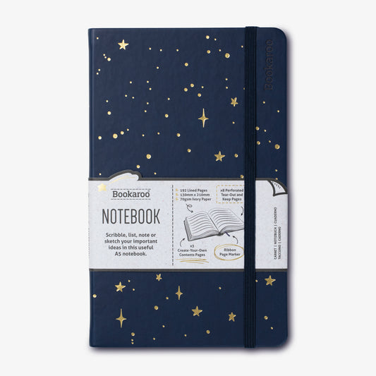 Bookaroo A5 Pocket Notebook Moon & Stars