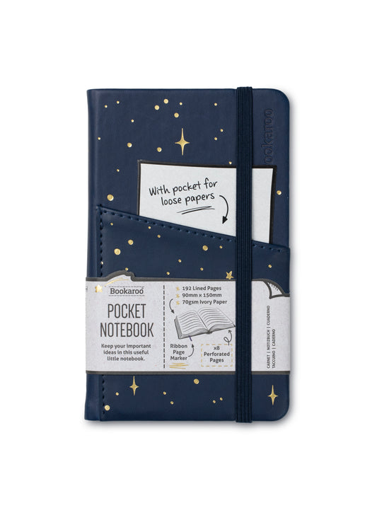 Bookaroo A6 Pocket Notebook Moon & Stars