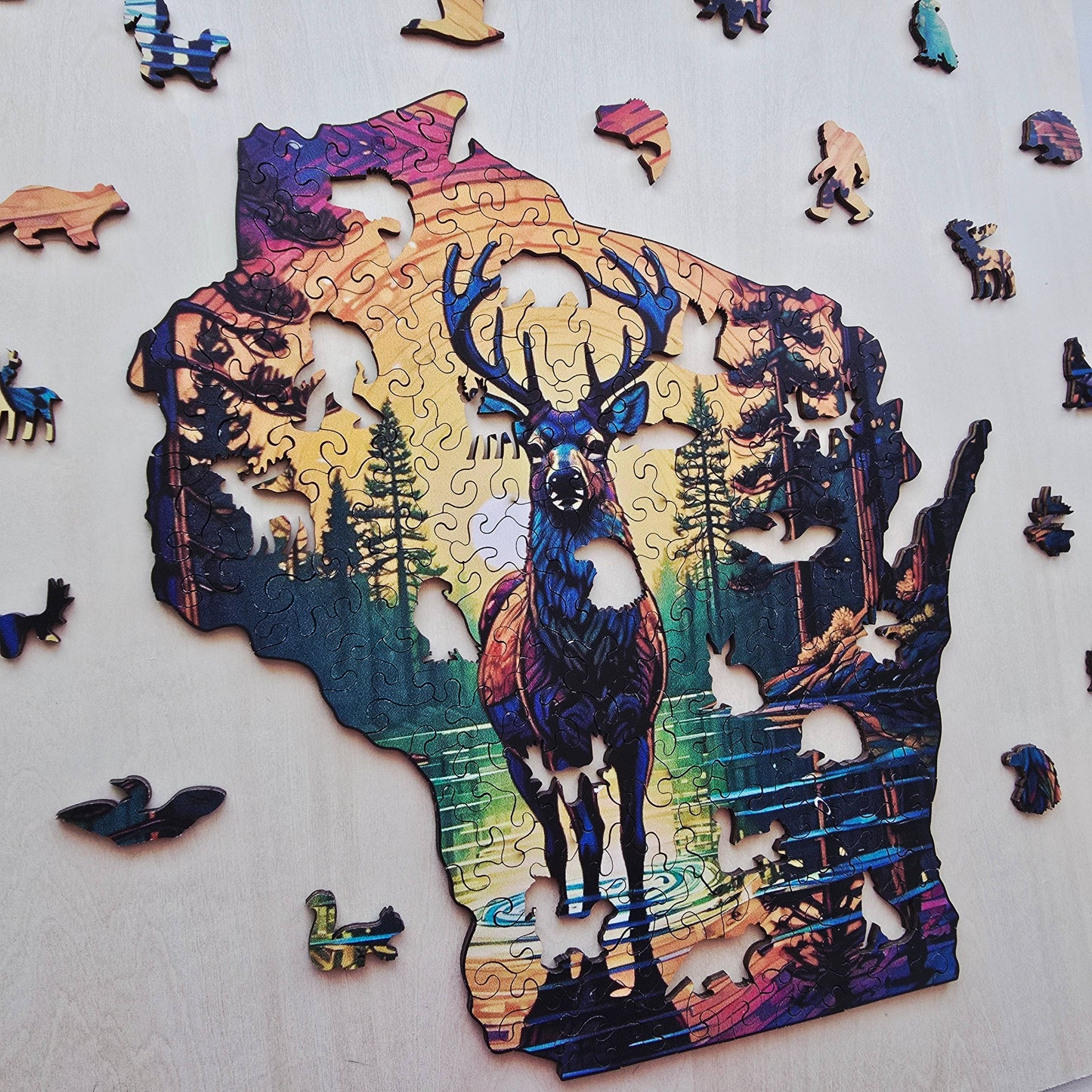 Wisconsin wooden puzzle