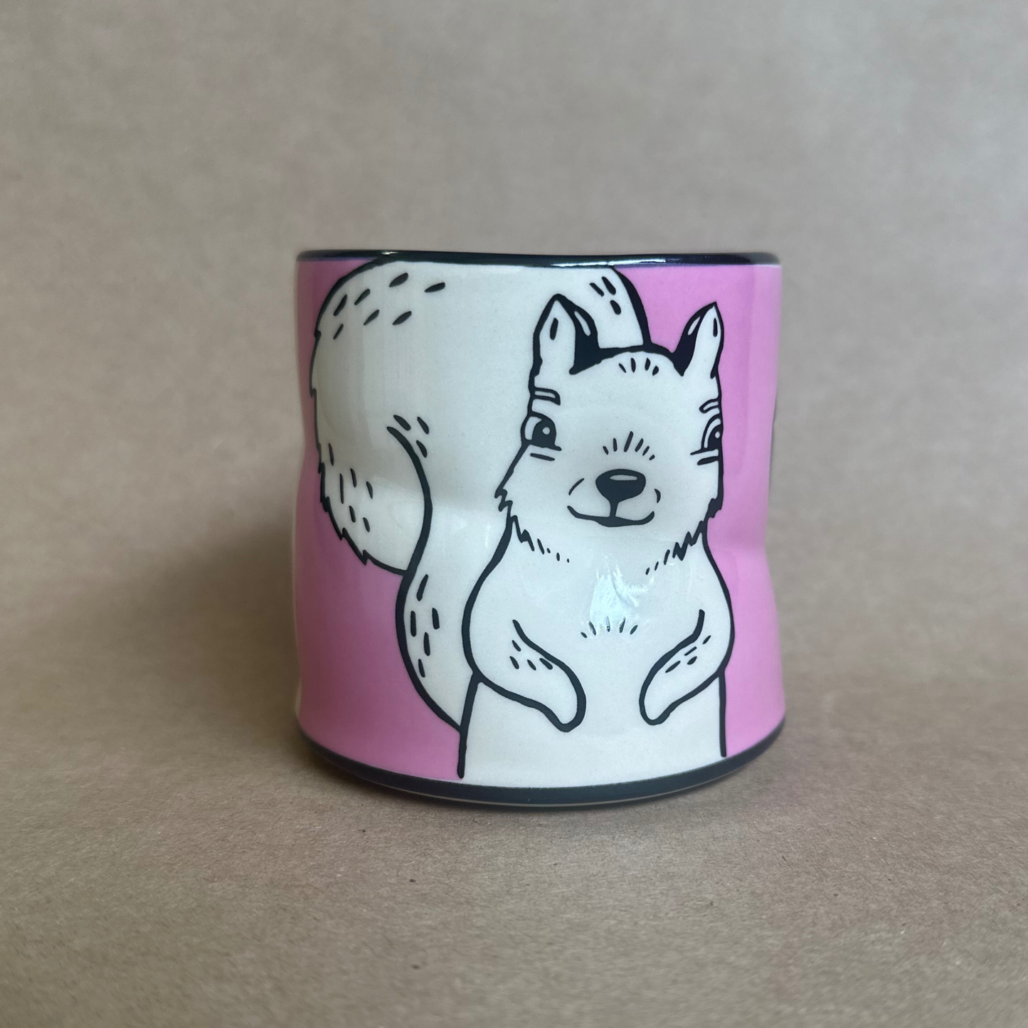 Lucky Squirrel Cup - Medium Ceramic Mug