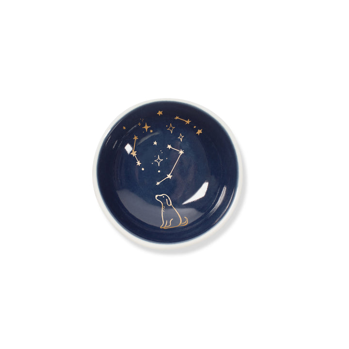 Celestial Round Dog Trinket Tray