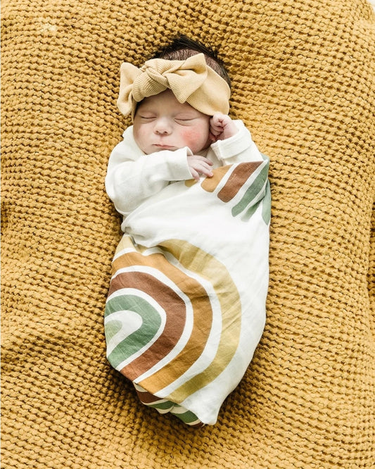 Earthy Muslin Blanket by Lucky Panda Kids