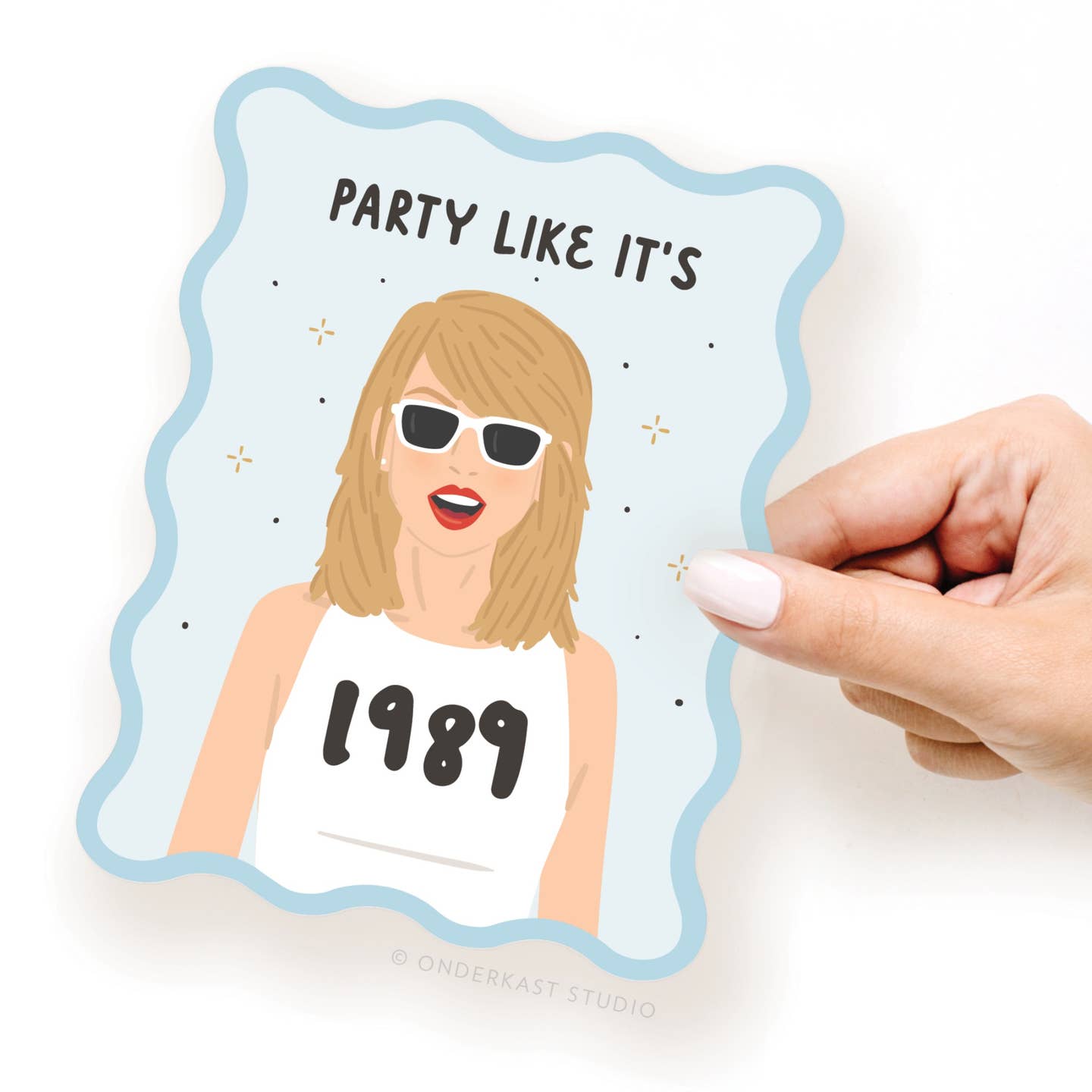 Wavy Die Cut Ts 1989 Notecard