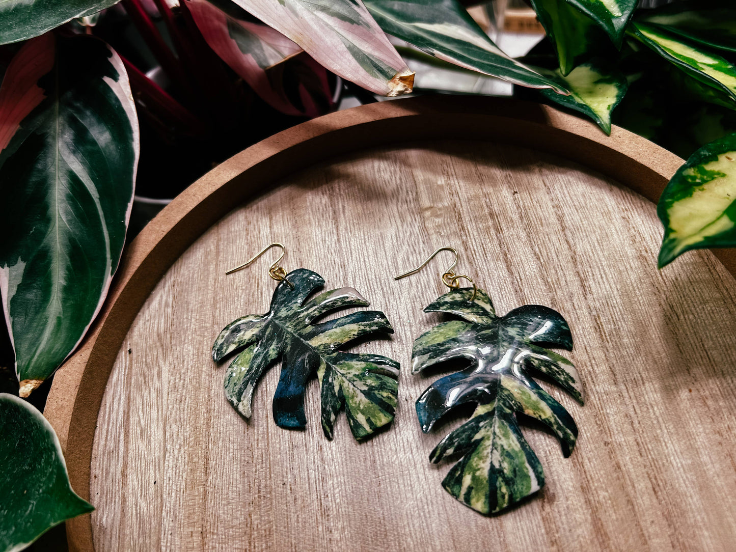 Thai Monstera Plant Leaf Earring