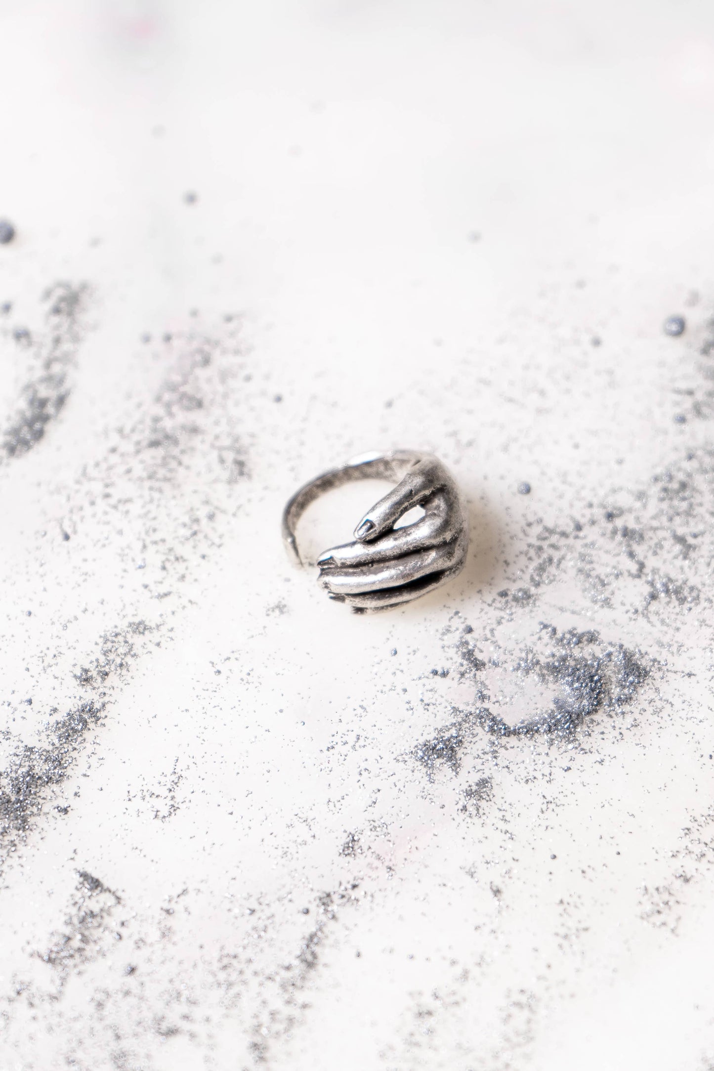 Wrapped Around Your Finger ring - silver plated