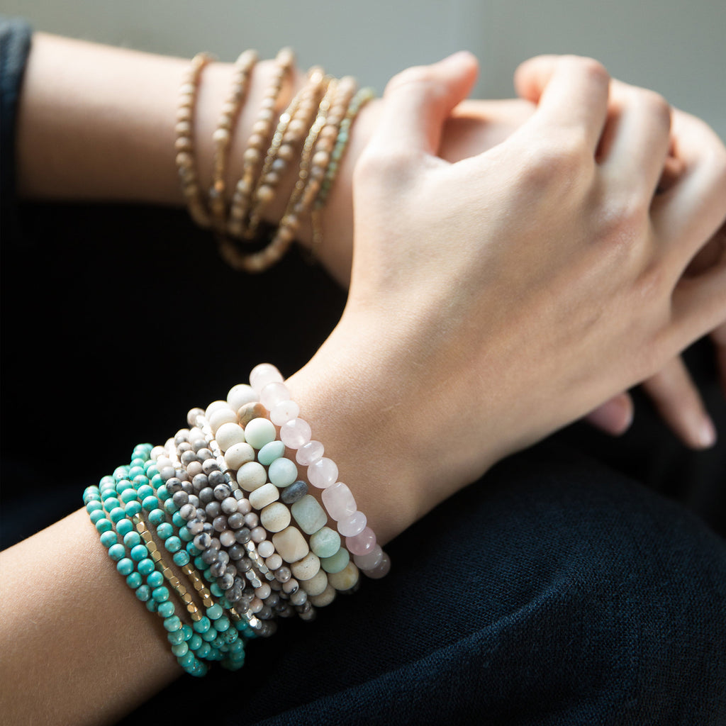 White Fossil Stone Bracelet