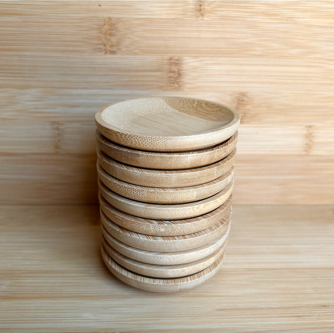 Bamboo Drip Catcher / Plant Saucer / Teabag Tray