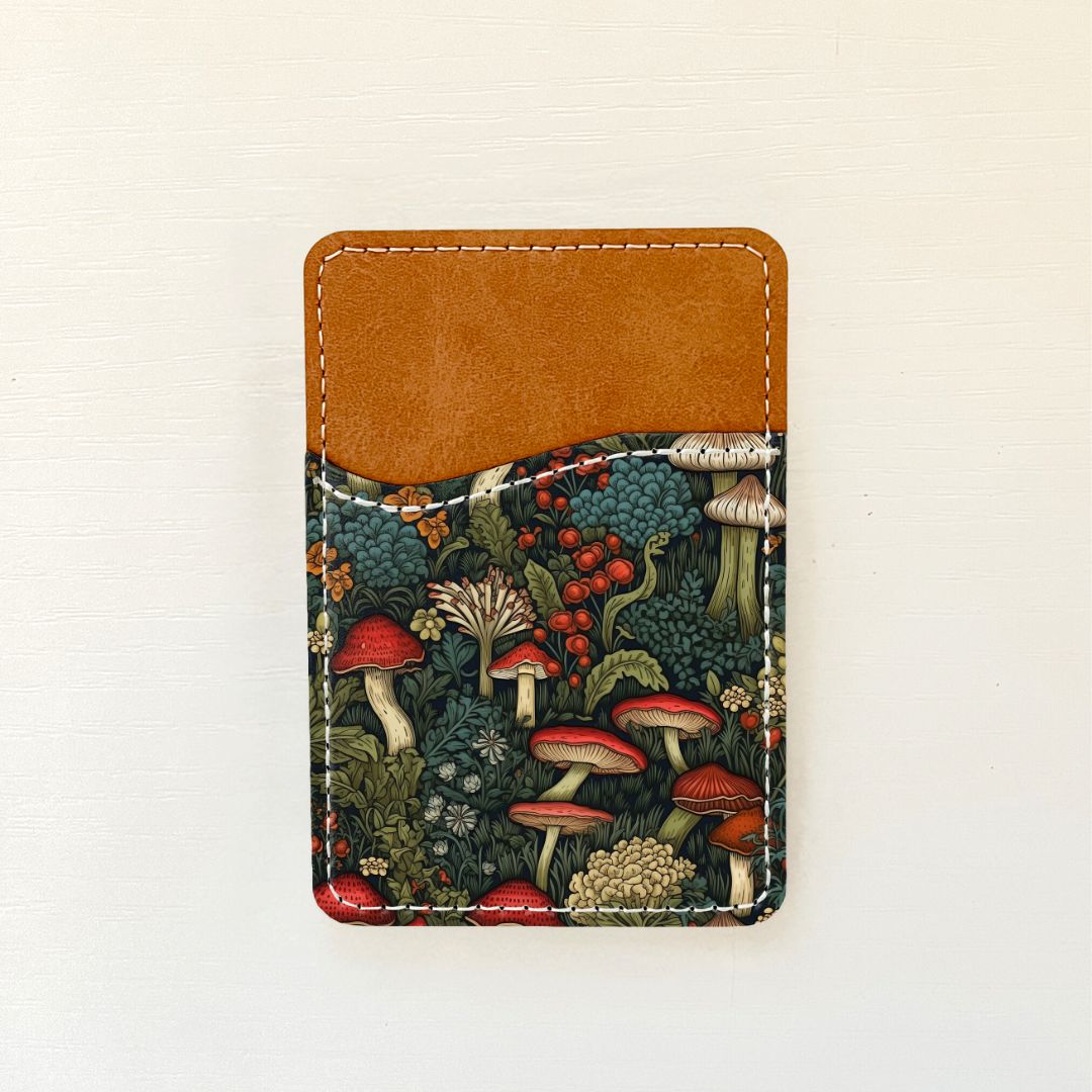 Mushroom Fields Leather Card Wallet