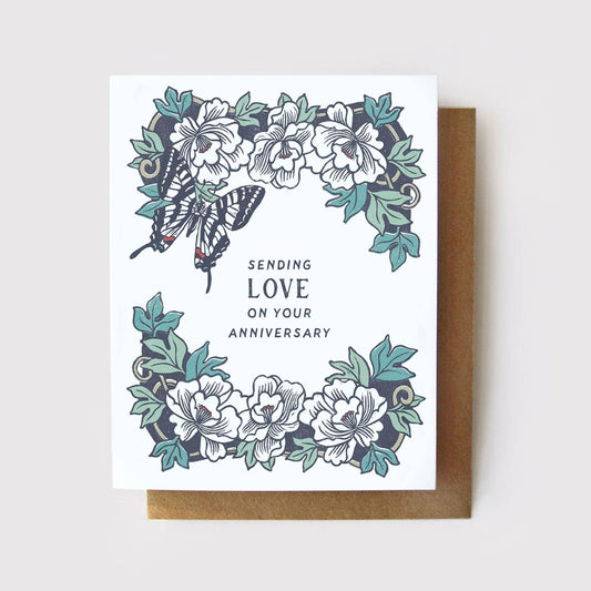 Sending Love on Your Anniversary - Butterfly Card