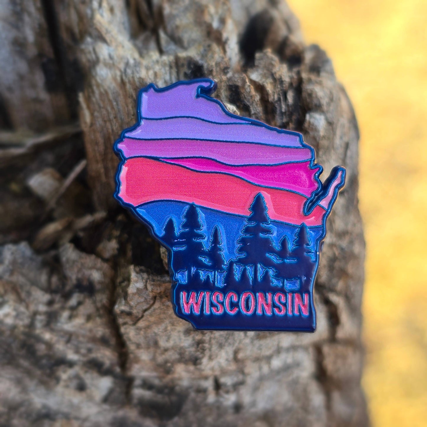 Wisconsin state enamel pin