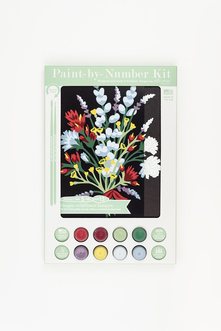 Oregon Wildflower Bouquet Paint-By-Number Kit