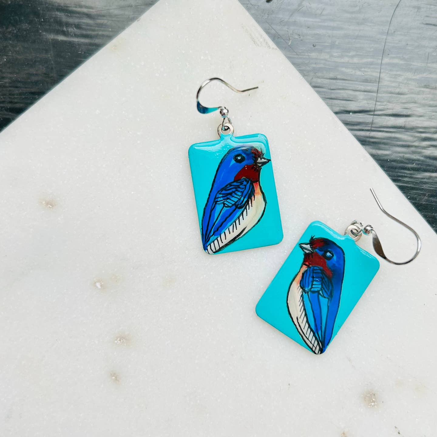 One-Of-A-Kind Earrings: Swallow Series