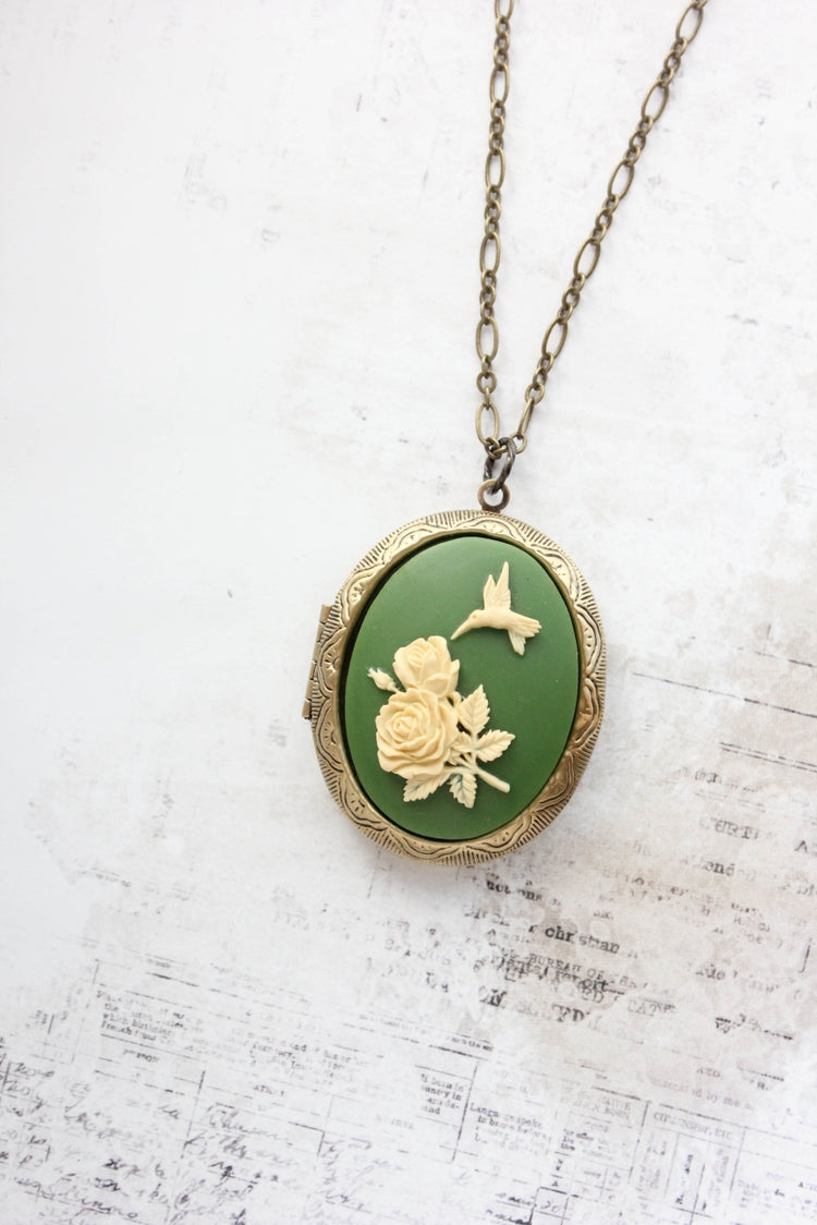 Hummingbird Locket Necklace