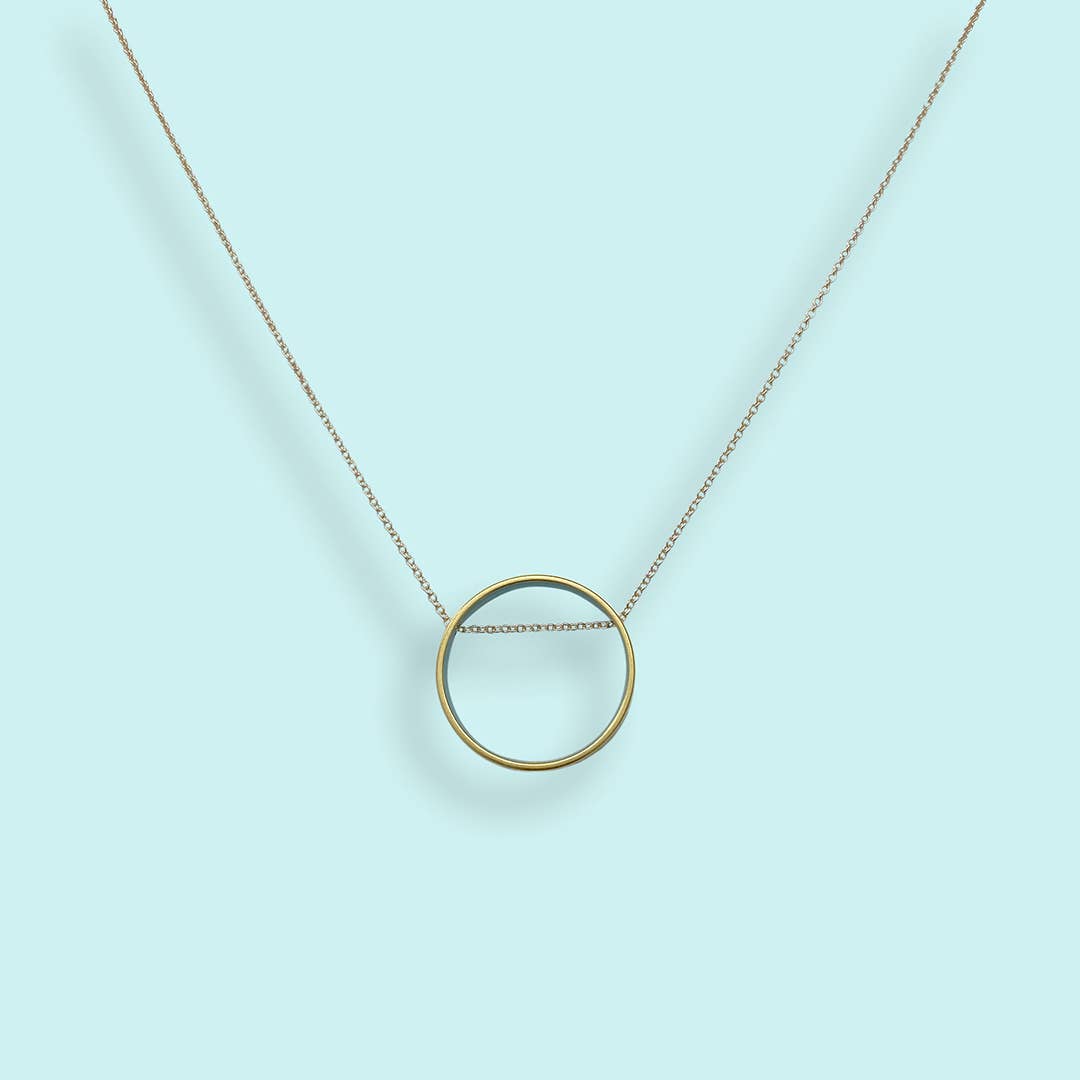 Small Blue Circle Necklace