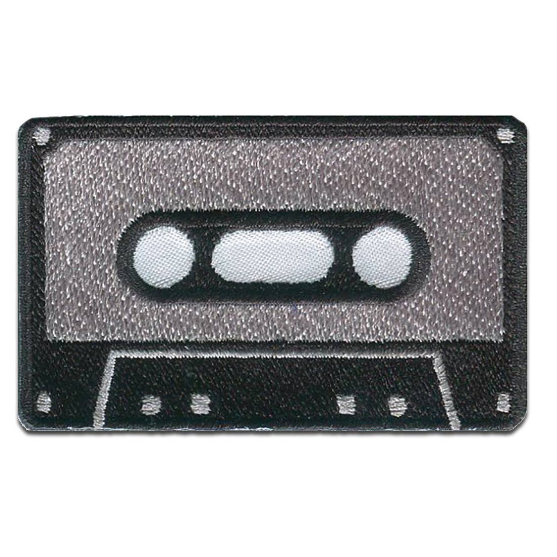 Silver Retro Cassette Tape Iron-on Patch