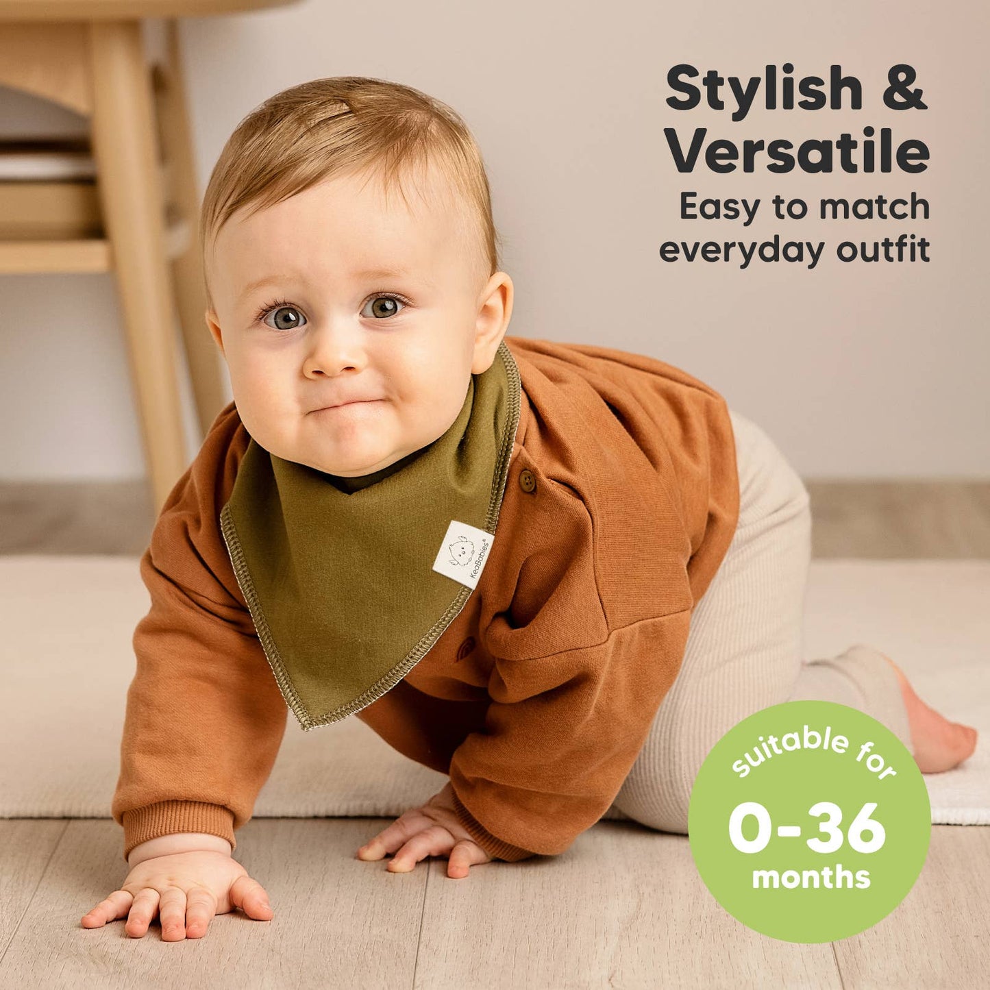 8-pack Baby Bandana Bibs for Boys and Girls